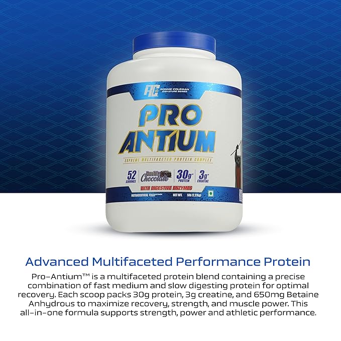 Ronnie Coleman Signature Series Pro-Antium Whey Protein, Double Chocolate | Supreme Multifaceted Protein Complex 2
